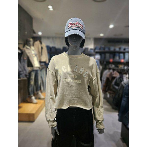 [] 女性パッチアートワークマンツーマンTシャツ (B241TS510P) (P003116179)