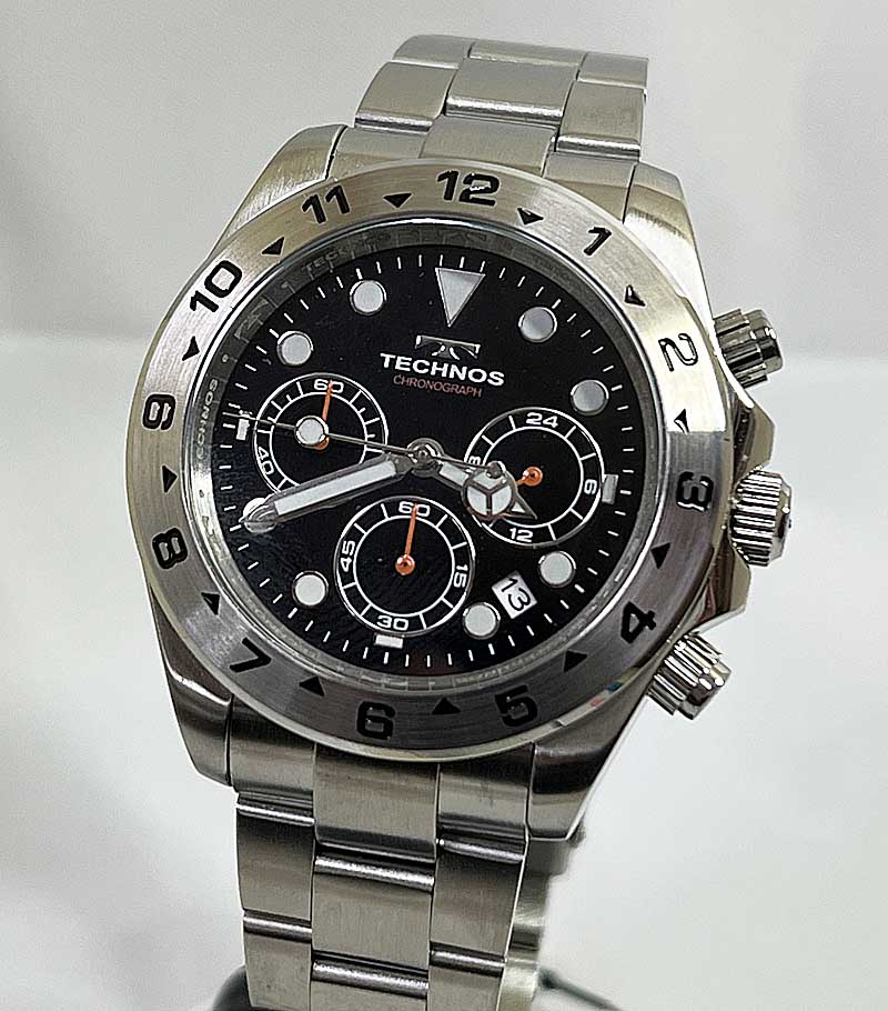 テクノス 腕時計 メンズウォッチ TECHNOS T9B48SBラッピング無料 手書きのメッセージカード あす楽対応　ブラック文字盤