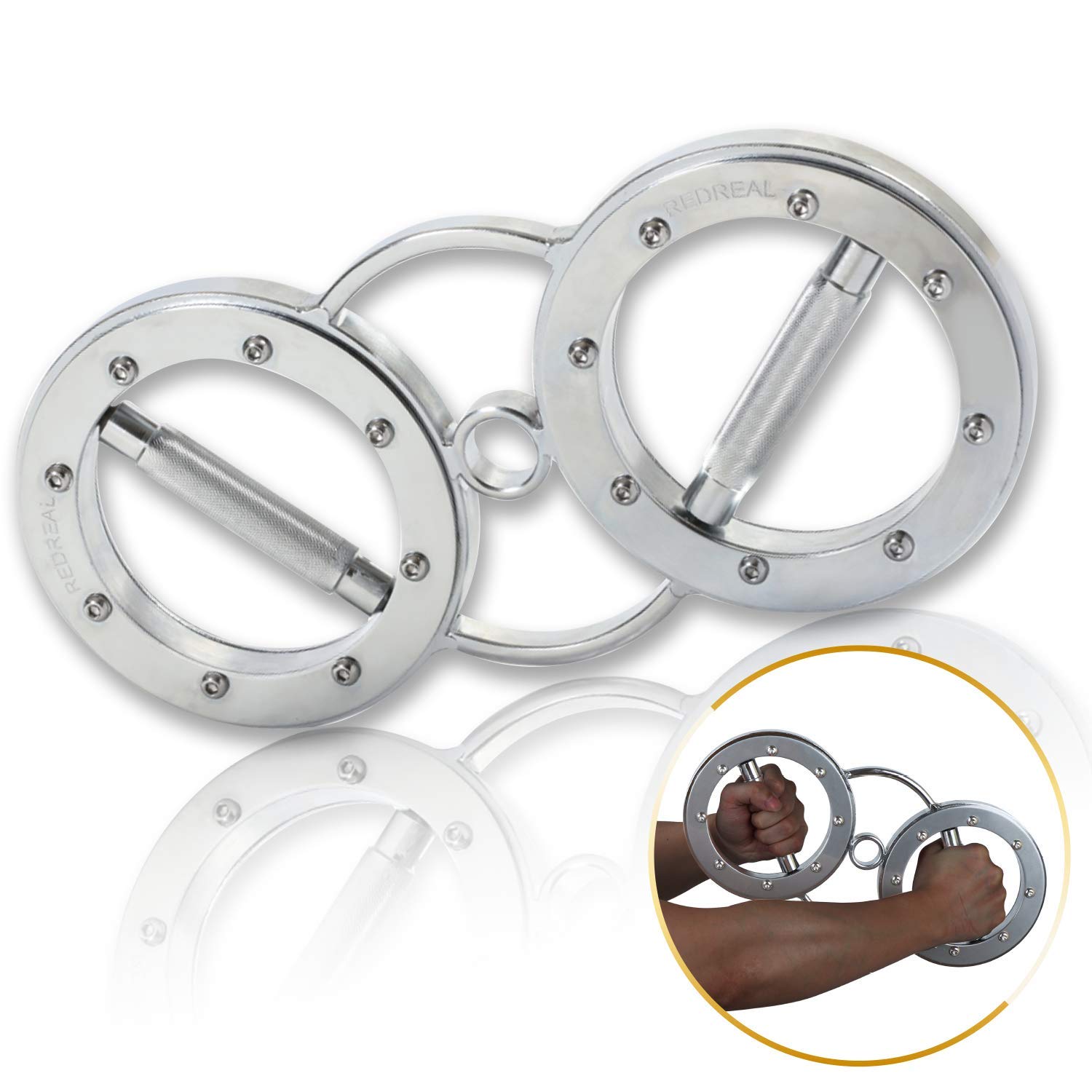 バーンリズム 筋トレ アーム 高負荷 自宅で 腕 を 鍛える 回して エクササイズ プロも認めた (5.5kg（バーンリズム）, シルバー)