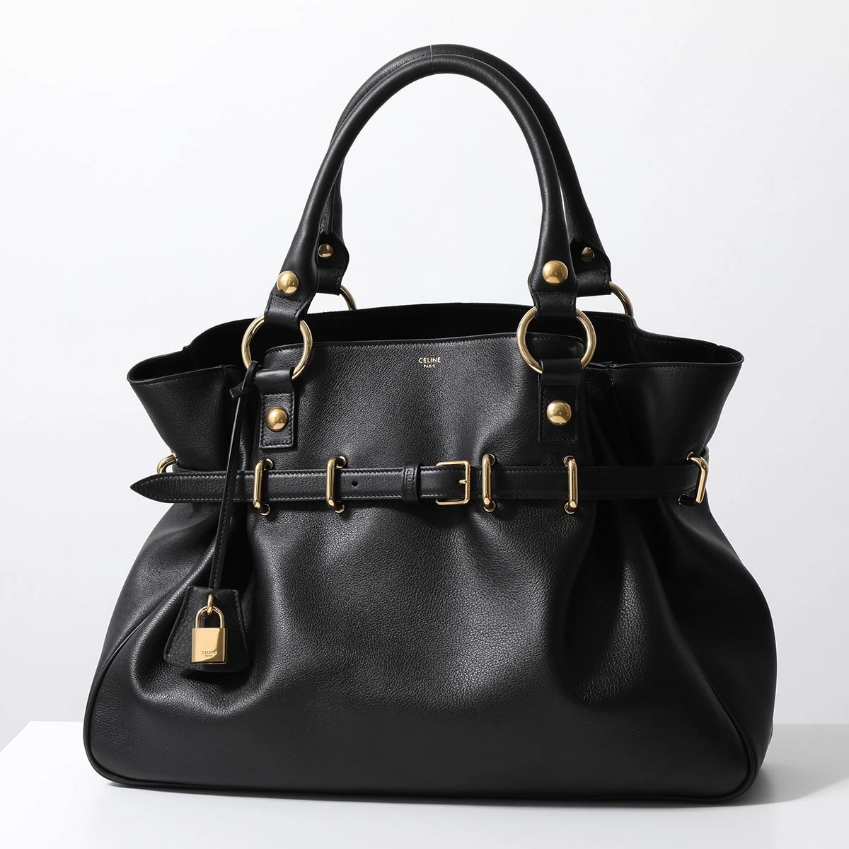 CELINE セリーヌ ハンドバッグ ANITA アニタ 113533FC6.38NO レディース ミディアム レザー パドロック 鞄 ブラック