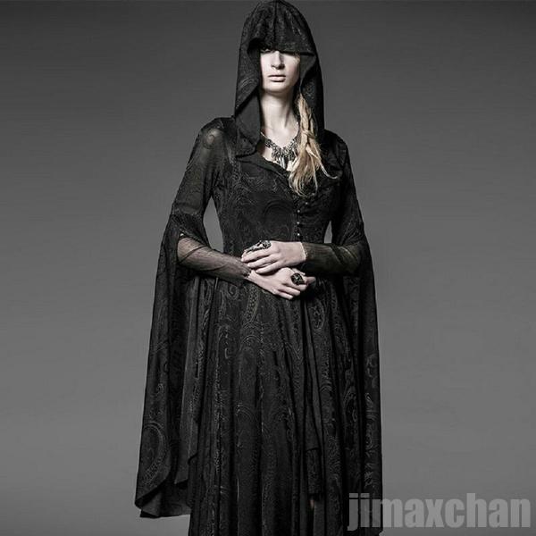 気楽 魔女　ドレス　大人女性用　ハロウィン　オズの魔法使い風　コスプレ 死神 ウィッチ 悪魔 ロングドレス コスチューム 衣装 仮装 仮装用 ハロウィーン 悪役 舞台　ステージ