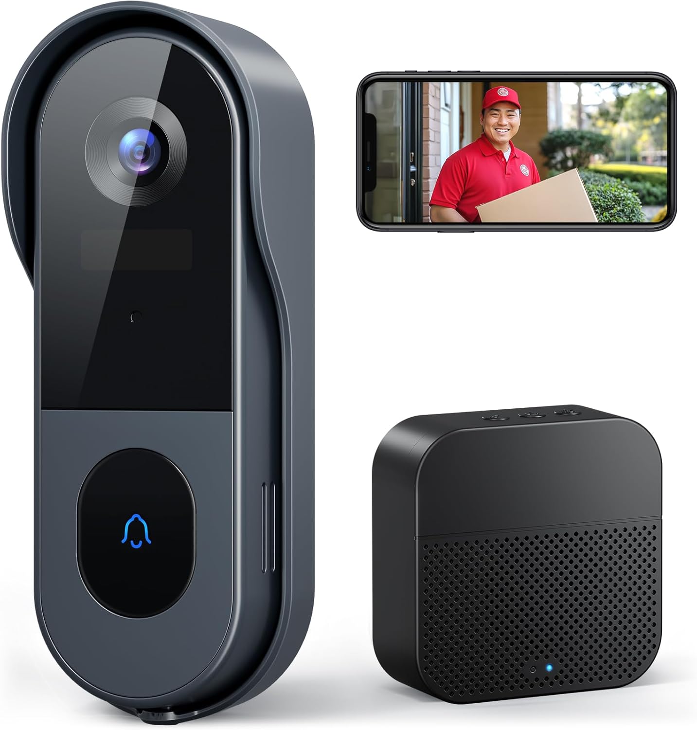 インターホン ワイヤレスドアホン Alexa連動 カメラ付き Amazon.co.jp: 300万画質 インターホン ワイヤレス 工事不要