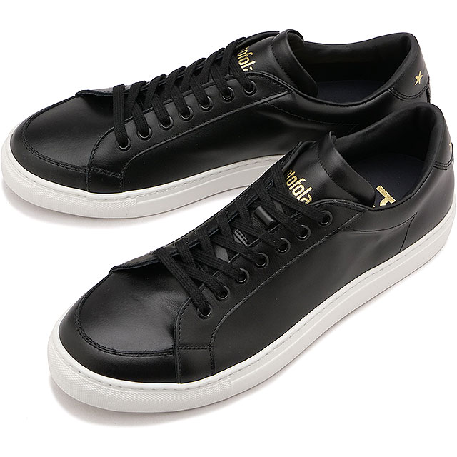 パントフォラドーロ Pantofola d’Oro メンズ コートスニーカー [PDO-TSL20_BLK] TSL20 靴 外羽根タイプ イタリア製 THREESTAR BLK