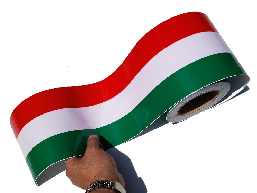 国旗ステッカー (イタリア) 幅15cm×10メートル 延長可能 トリコカラー ラインテープ 長さ1000cm 艶有り グロスカラー カッティング可能シート 10m