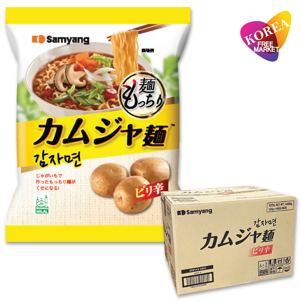SAMYANG カムジャ麺 120g 40袋 セット / 三養ジャパン ピリ辛スープ 韓国ラーメン