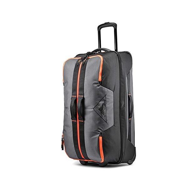 High Sierra Dells Canyon Wheeled Duffel Bag， Mercury/Black/Electric Orange， 160L 並行輸入品