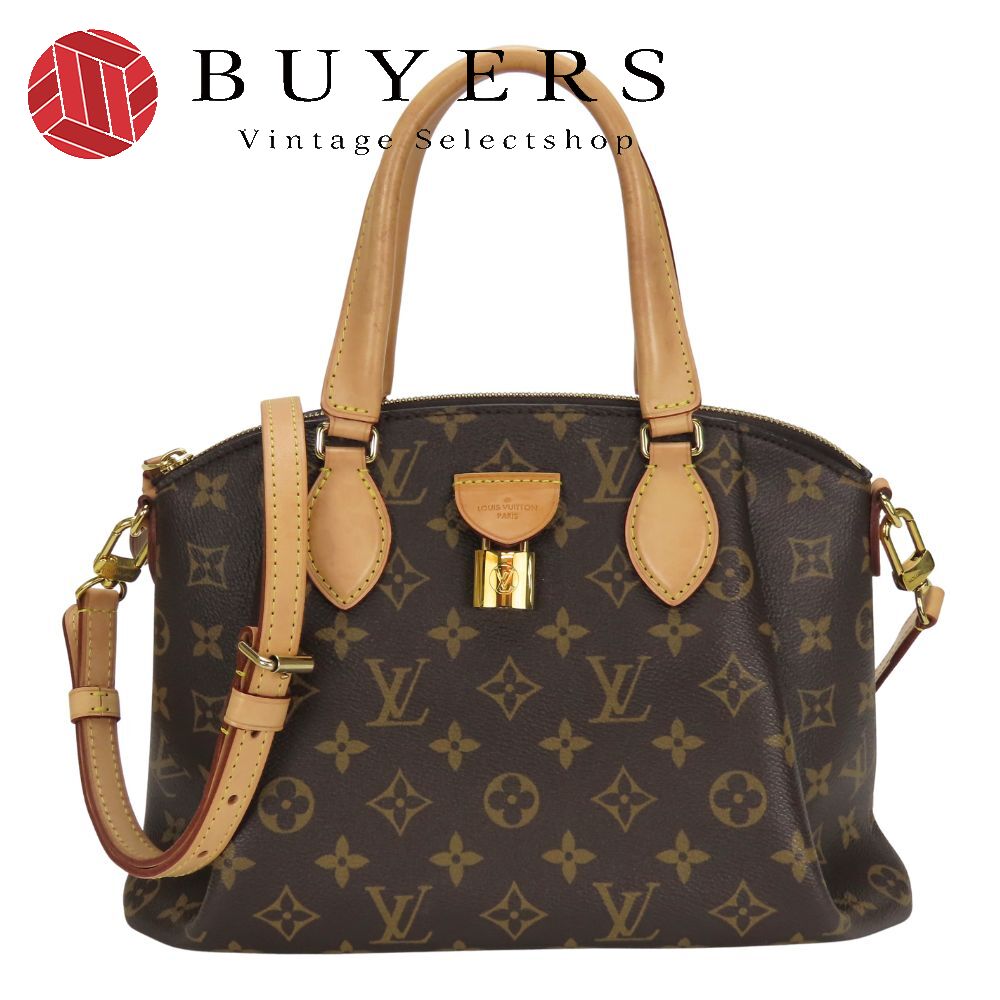 中古 ハンドバッグ リボリーPM M44543 モノグラム ヌメ革 ブラウン ゴールド金具 2WAY 斜め掛け 普段使い カジュアル オシャレ レディース 女性