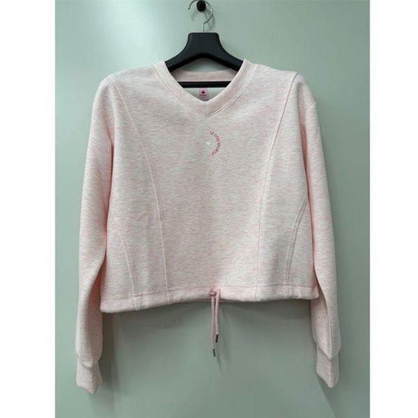 女性用モダールダブルテンションルーズフィットVネックTシャツ QQ322OFS81 PMG