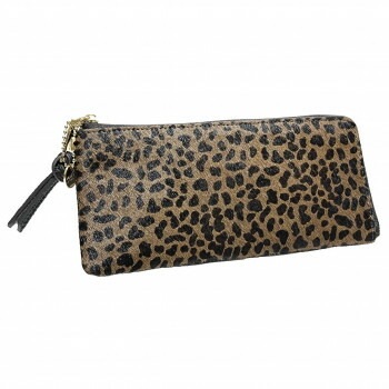 DAICO Pisoraro（ピソラロ） ハラコ 薄マチロングウォレット LEOPARD-BR PR240