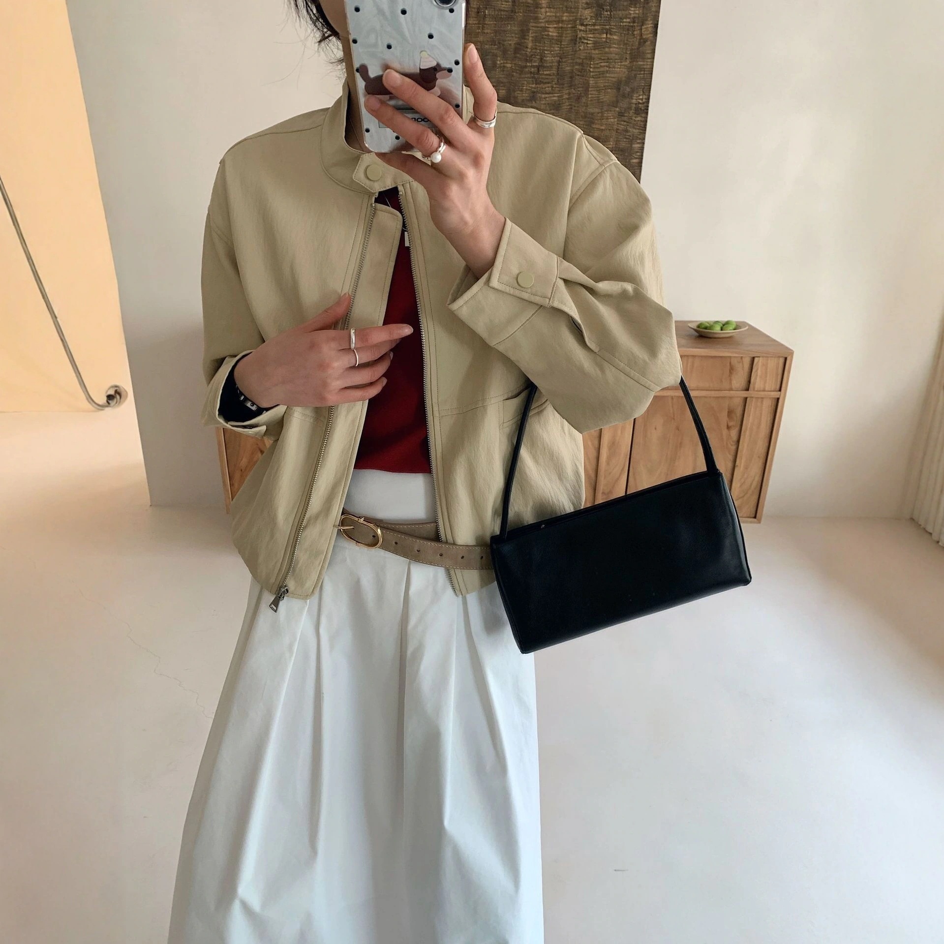 【急速出荷】無.料 2025春夏PUレザージャケット（ルーズ）