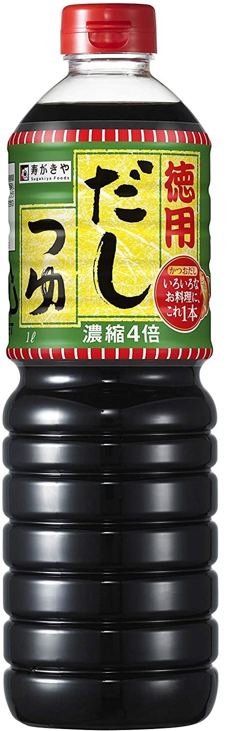 【送料無料】寿がきや デカサイズ 1L 徳用だしつゆ 1000ml 1L12本