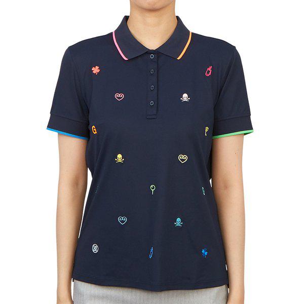 [釜山店] ゴルフウェア 女性 カラー 半袖Tシャツ G4LS23K802A TWLT