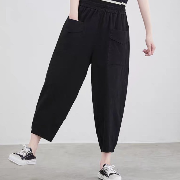 レディース パンツ ボトムス Gパン テーパードパンツ デニムパンツ アンクル丈 オーバーサイズ テーパード バルーン ストリート ハイウエスト ウエストゴム デニム ブルーデニム カラーデニム