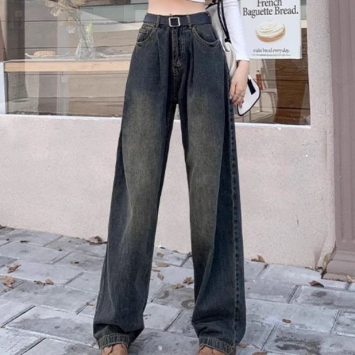 レディース パンツ ボトムス デニム Gパン ロングパンツ ワイドパンツ デニムパンツ ロング ワイド ポケット ハイウエスト ブルーデニム カラーデニム かわいい 大人可愛い きれいめ シンプル 5,621円