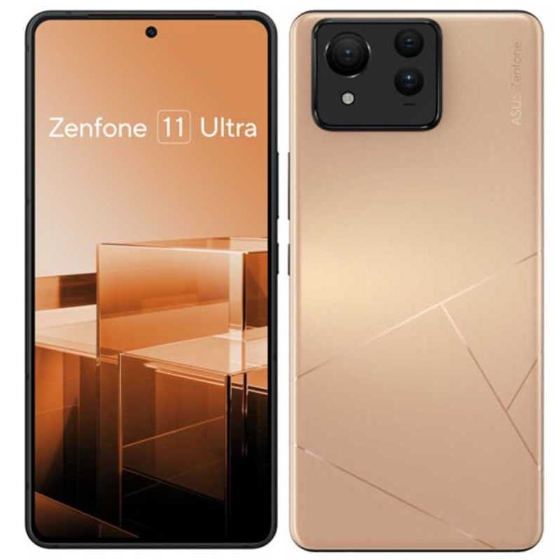 ASUS エイスース　SIMフリースマートフォン Zenfone 11 Ultra Qualcomm Snapdragon 8 Gen 3 6.78型 デザートサンド　ZF11U-OR12S256