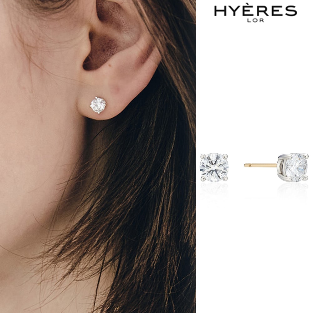 豪華で新しい Essence LOR] HYERES Lab Solitaire 0.5ct 14K(W) Diamond アクセサリー