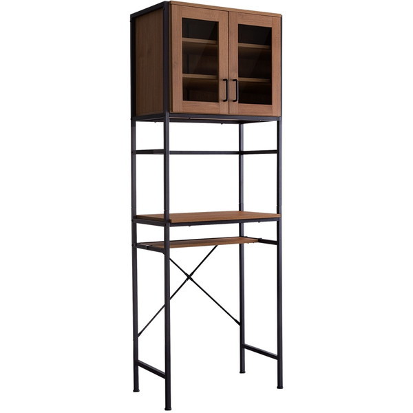 ホームテイスト GCK-T2S ウォールナット ヴィンテージごみ箱上ラック スリムタイプ 【GREACK-グリック-】 メーカー直送