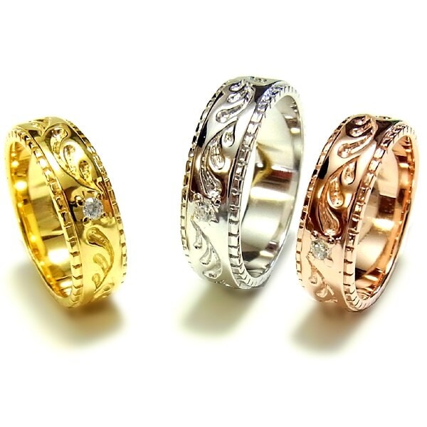 ハワイアンジュエリー リリ エグゼクティブ プラチナ 仕上げ リング 指輪 レディース メンズ