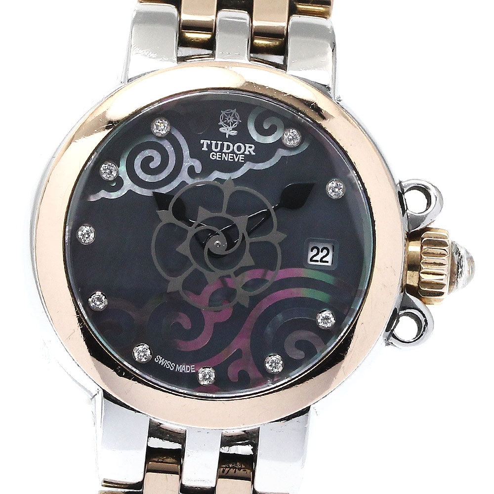チュードル TUDOR 35401 クレア ドゥ ローズ 10P PGベゼル 自動巻き レディース _879251【中古】