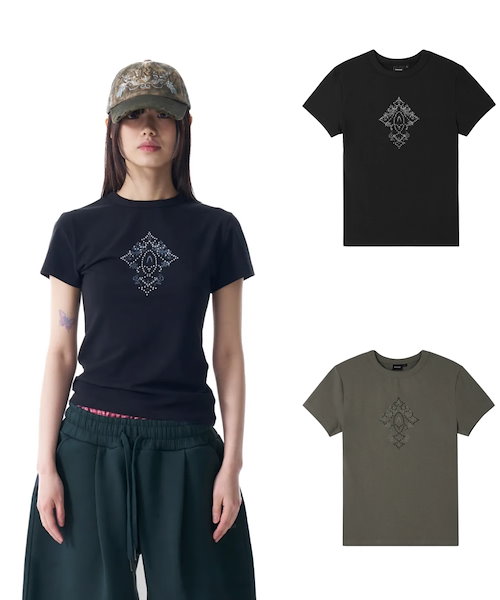 Qoo10 AAKAM PATCH RINGER TOP ロゴ