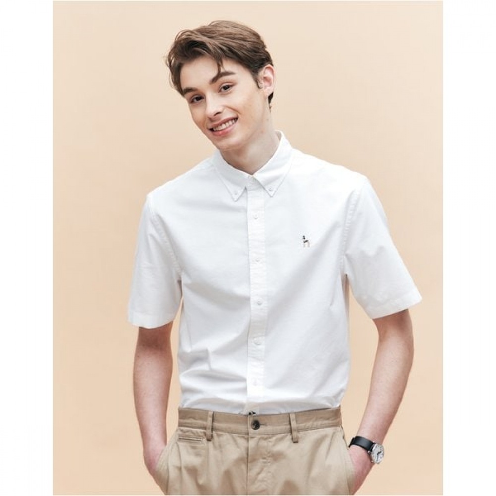 [25SS] ホワイトオックスフォードショートスリーブシャツHZSH5B504WT