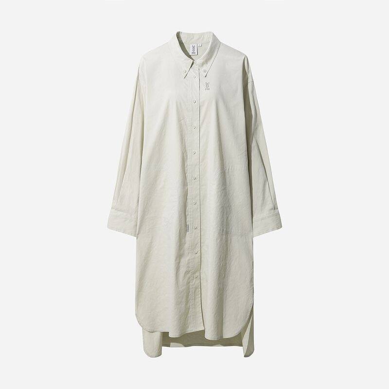 DOD リネンコットン ロングシャツ レディース（ベージュ） A5122CJK11BGS 394611
