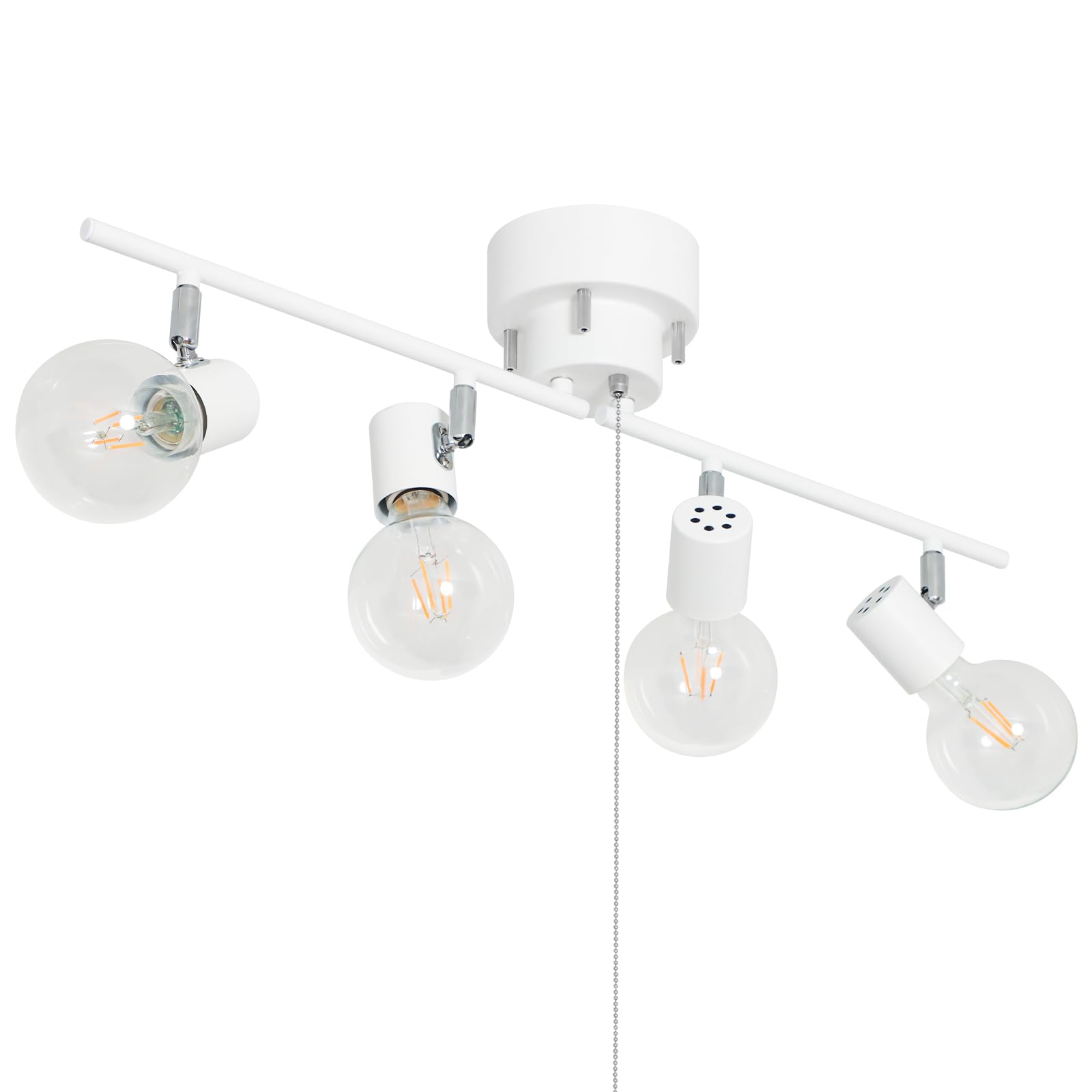 Haian Support シーリングライト 4灯 スポットライト 天井照明 E26 LED電球対応 【電球別売】 角度調節 折り畳み可 吊り下げ照明 インテリアライト おしゃれ リビング 照明器具