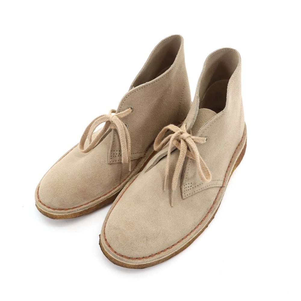 クラークス オリジナルス スエードレザー デザート チャッカブーツ GB 4 1/2 グレージュ Clarks ORIGINALS クレープソール レディース 古着