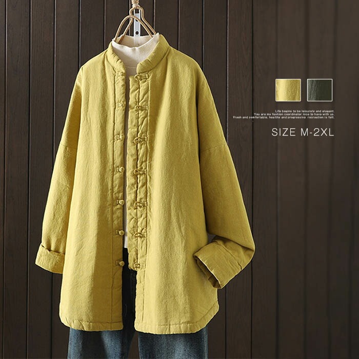 コート ミドル丈 レディース 秋 春 厚手 コットン 綿 大人 ミドル丈コート 切り替え ジャケット ブルゾン きれいめ 秋コート アウター 長袖 大きい 春コート