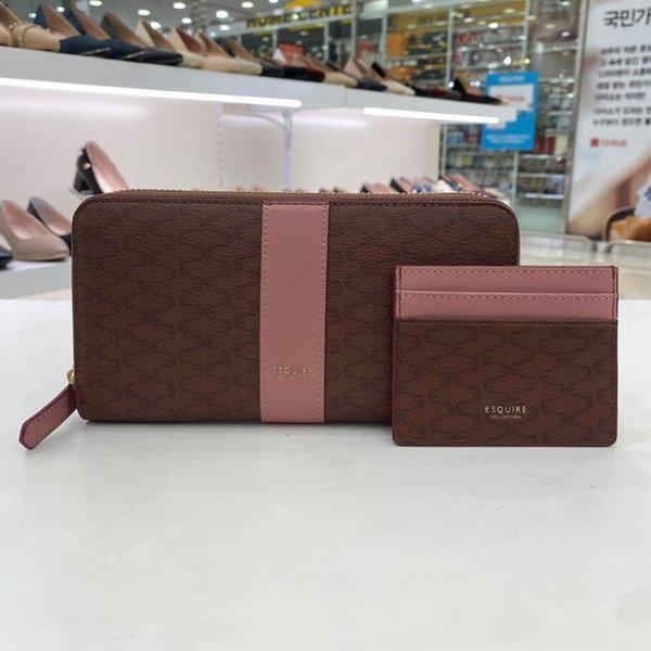 女性チェック柄長財布 EOEFRP884PI HSIT1A GN