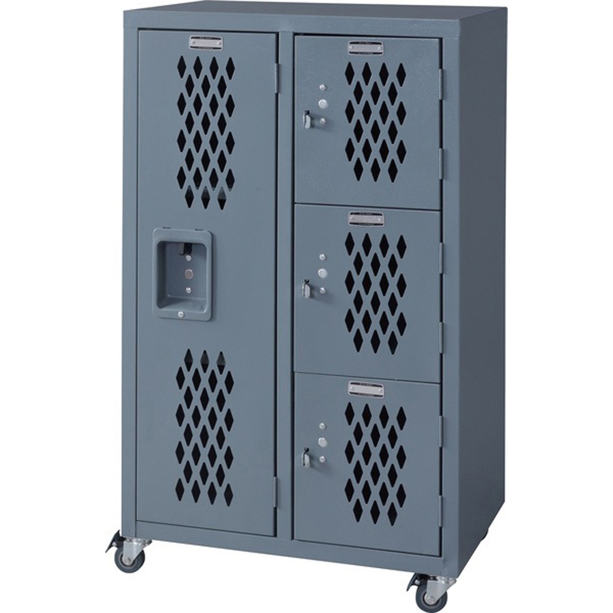 スチールチェストL TPN-41GY TPN-41IV チェスト タンス おしゃれ 扉付き リビング キャスター付 収納家具 収納棚 ロッカー 幅58 スチール リビング ショップ 店舗 カフェ 事務