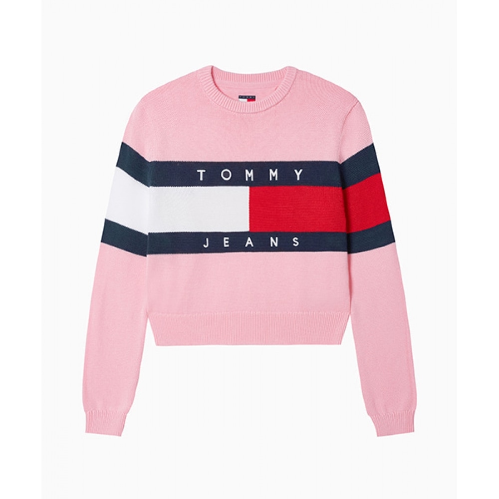 トミージーンズセンターフラッグセーター (T32F0KTO33TWT1TPF)