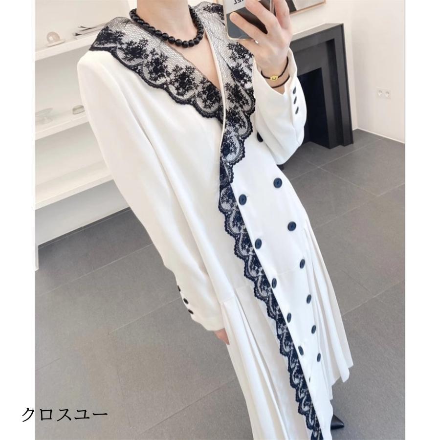 春ワンピース レディース 長袖 大きいサイズ レース 切替えワンピース さりげない可愛らしさ シーンに合わせオシャレが叶う 大で旬の印象