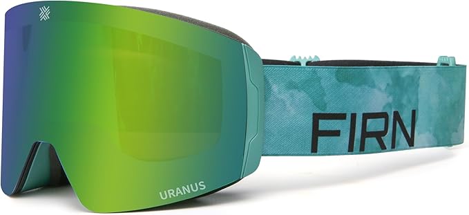 フィルン スノーゴーグル URANUS スキー スノーボード ゴーグル ダブルレンズ アジアフィット クイックレンズ交換 曇り止め メガネ使用可 UVカット 広い視野 ヘルメット対応 ハイコントラスト