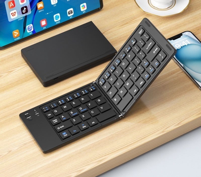 新しい携帯性薄型軽量で折り畳み可能ノートパソコンipad静音充電タブレットワイヤレスbluetoothキーボード bluetoothキーボードワイヤレスキーボードワイヤレス折り畳み三bluetoot