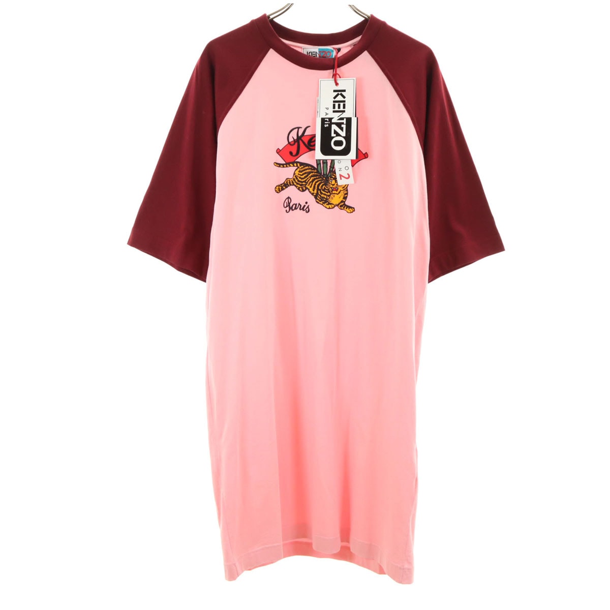 未使用 MEMENTO COLLECTION 2 ポルトガル製 5分袖 ワンピース M ピンク レディース 古着