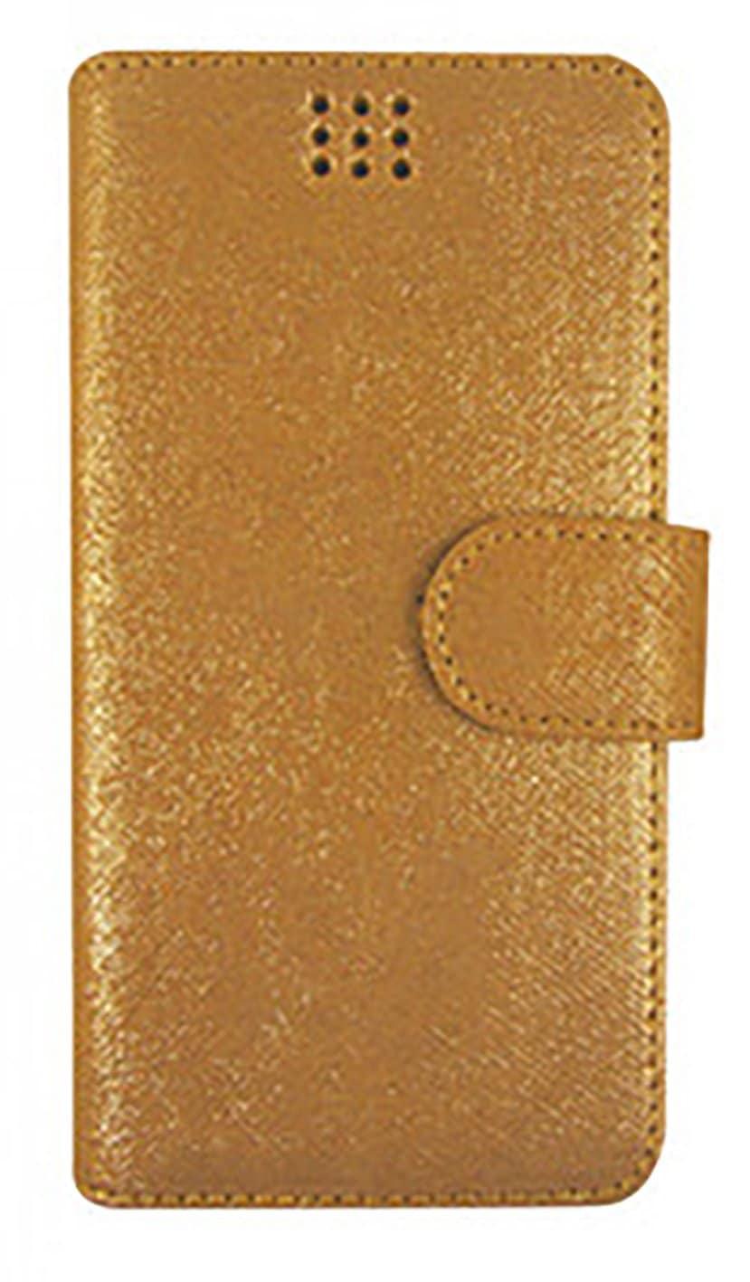 iPhoneX用 セブンシーズ ゴールド 本革 手帳型スマホケース 97609