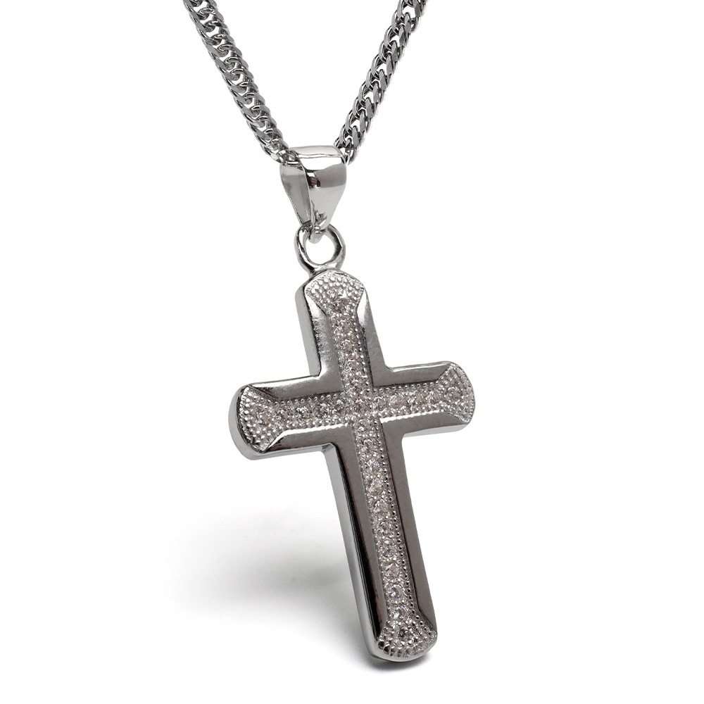 シルバー925 クロスネックレス [ns232-cs053-2mm]