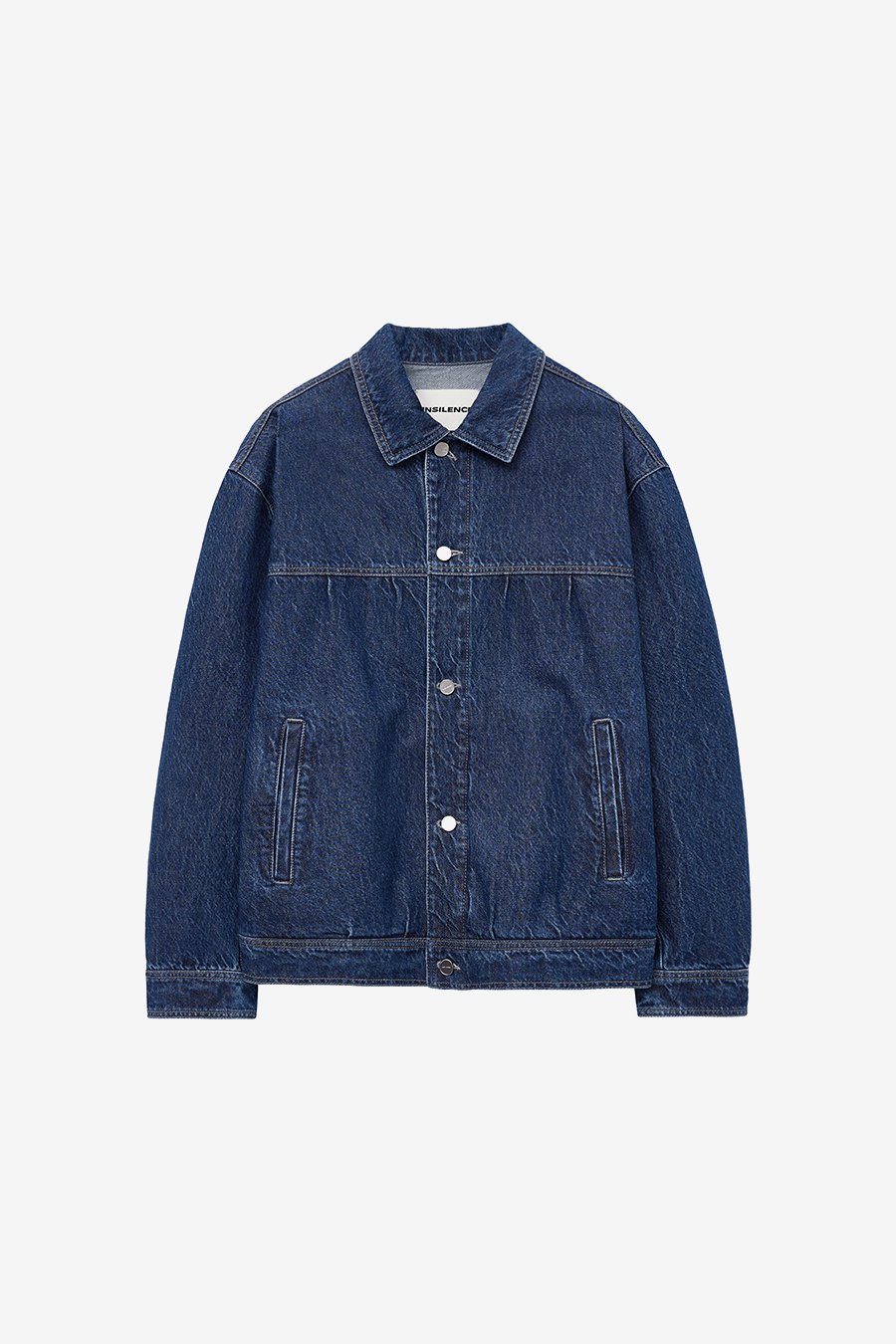 【INSILENCE】 OVERSIZED TRUECKER JACKET : MID BLUE