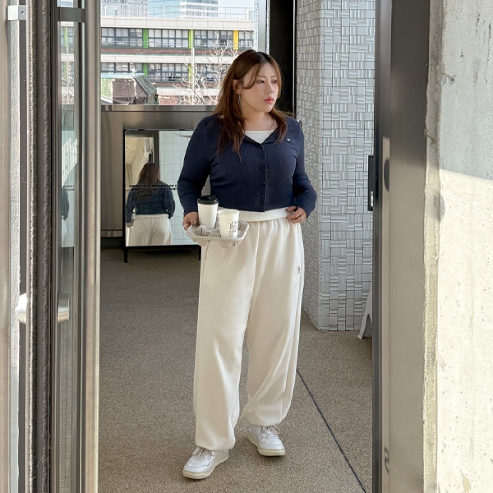 【イーブレット・バイ・ジェイスタイル】イーブレットユーレブロゴ刺繍ロゴロングジョガーパンツ Jスタイル