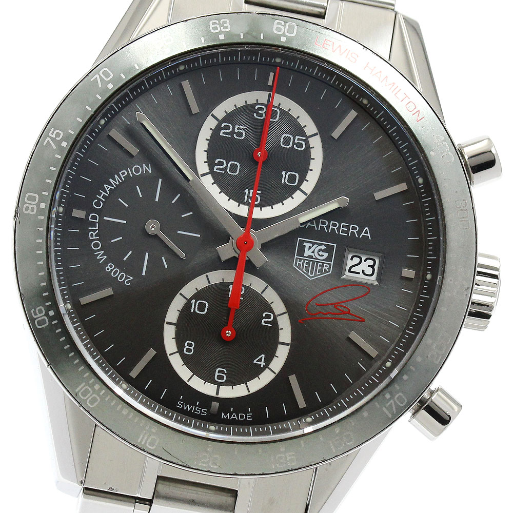 タグホイヤー TAG HEUER CV201M カレラ タキメーター ルイス・ハミルトン限定 クロノグラフ 自動巻き メンズ _930434【中古】
