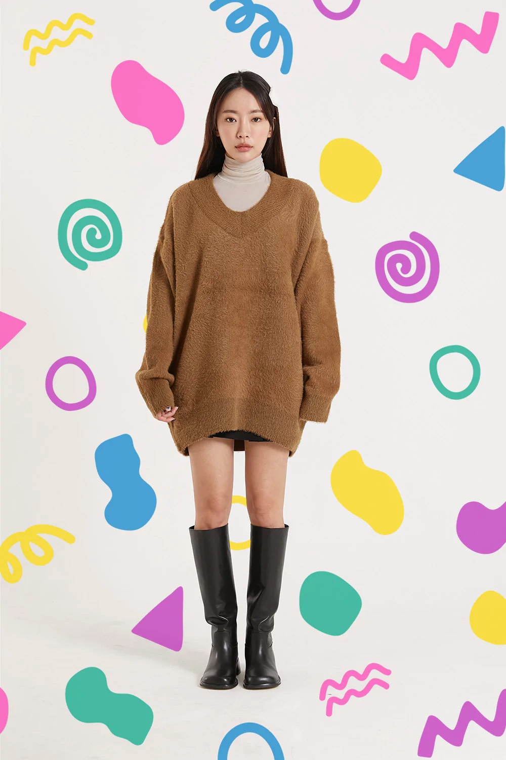 Angora V-neck Knit (アンゴラVネックニット)