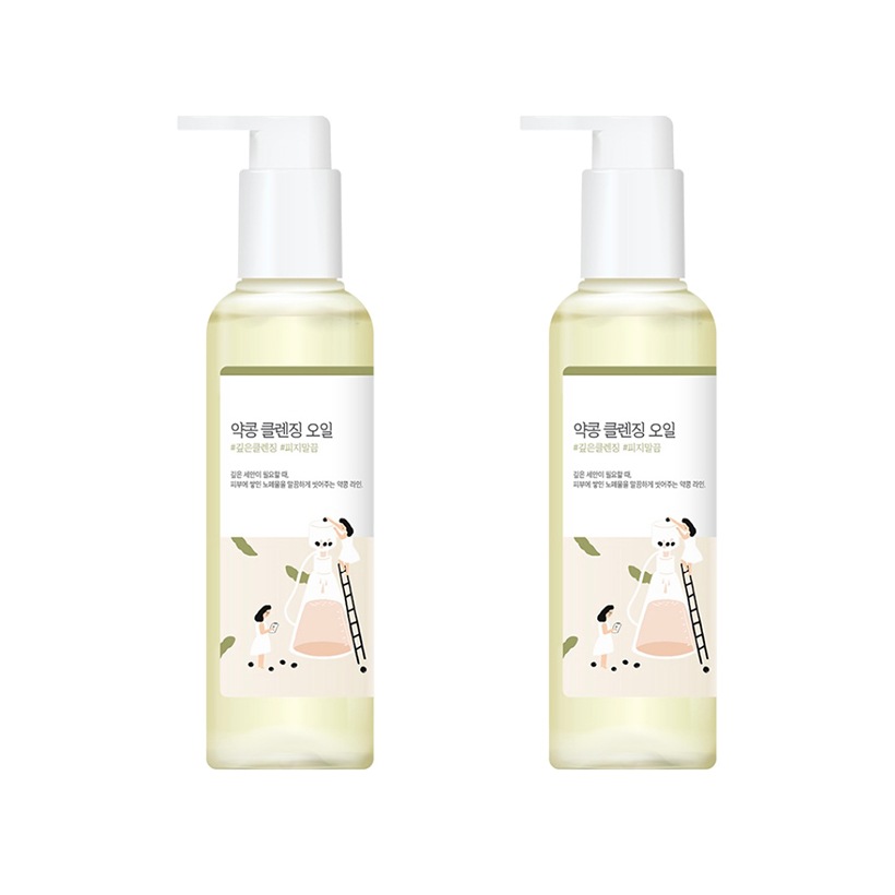 [1+1] ラウンドラップ薬豆 クレンジングオイル 200ml 2個