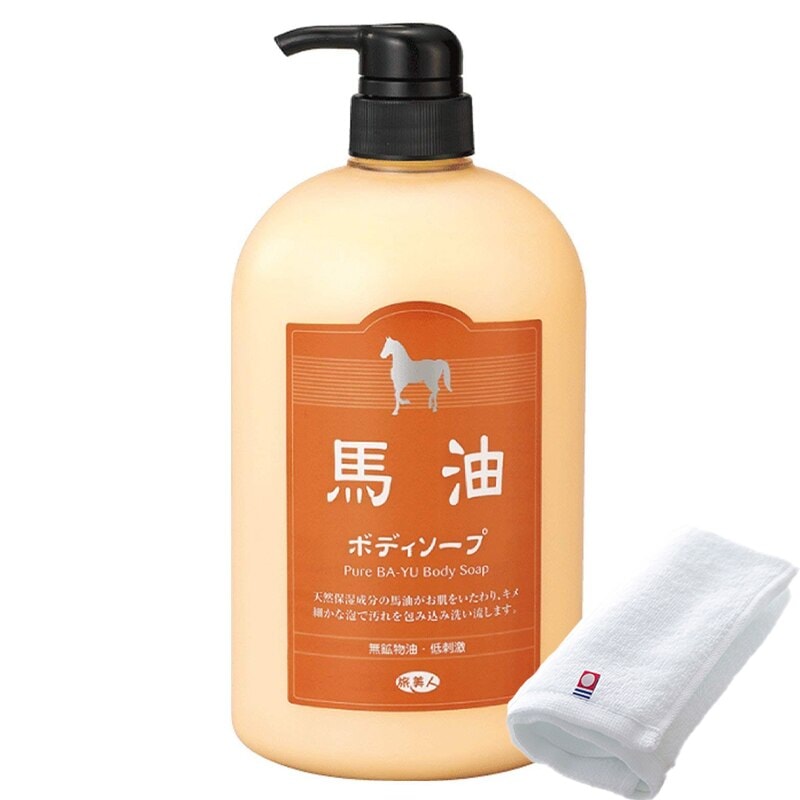 正規販売代理店 定価より10%OFF 馬油ボディソープ 10本 詰め替え用 1000ml 今治タオル付き 馬油 バユ バーユ ボディソープ バユボディソープ 詰替え 詰め替え セット 大容量 旅美人