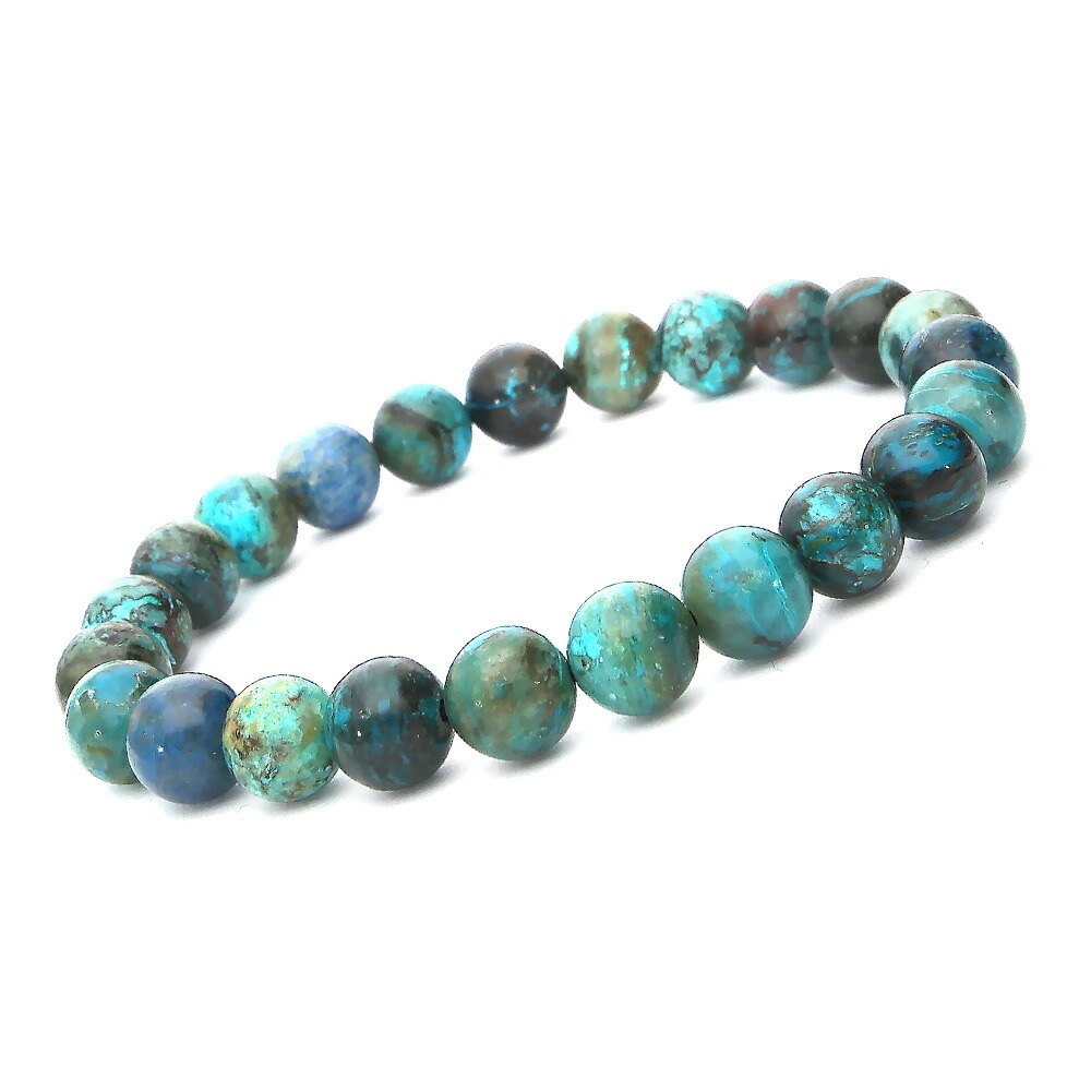 クリソコラ ブレスレット 8mm パワーストーン ブレスレット メンズ 天然石 数珠 アクセサリー メンズブレスレット レディースブレスレット パワーストーンブレスレット 天然石ブレスレット 男性用