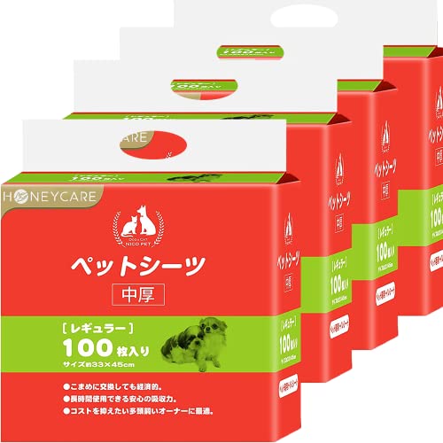 HONEYCARE ハニーケア ペットシーツ 中厚型 レギュラー 100枚*4袋 400枚入りその他