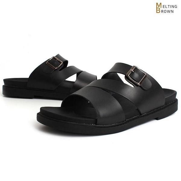 牛革メンズオフィススリッパ ビッグサイズスリッパ E02