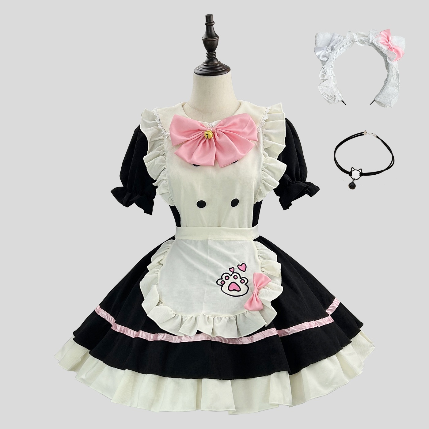 新品小可爱いメイド服コスプレロリータハロウィン女装コスチューム
