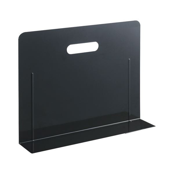 (まとめ）リヒトラブブックエンド・スーパーワイドタイプ マグネット付 黒 A-7353-24 1個(×5セット)