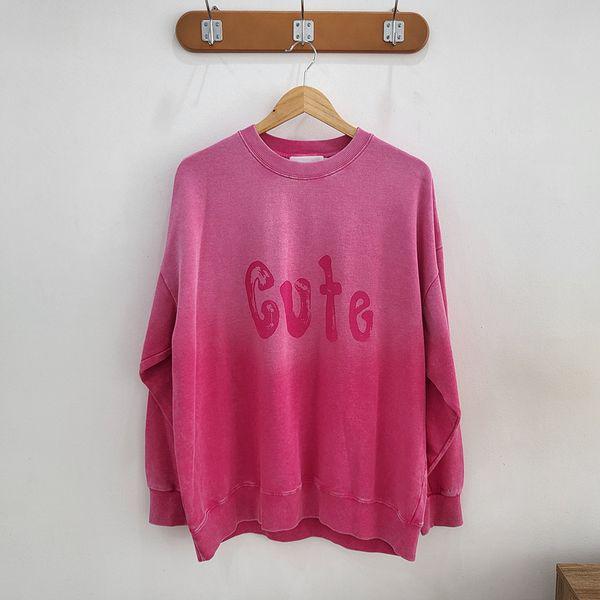 メンズレタリンググラデーションピグメントマンツーマンBT TSA Q013 ピンク_P409160540